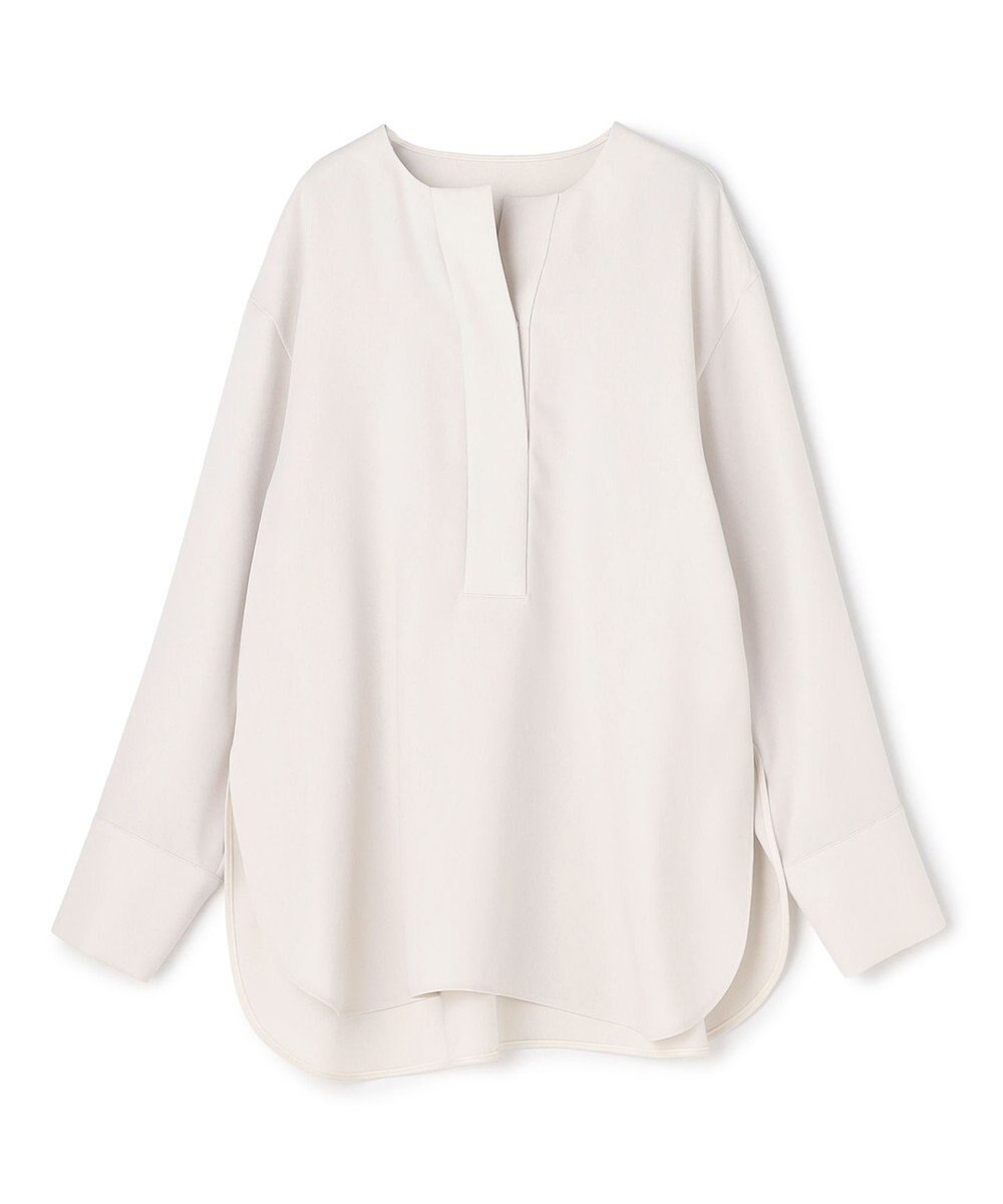 UNFILO L 【セットアップ着用可】ドライダブルクロス スキッパーブラウス 