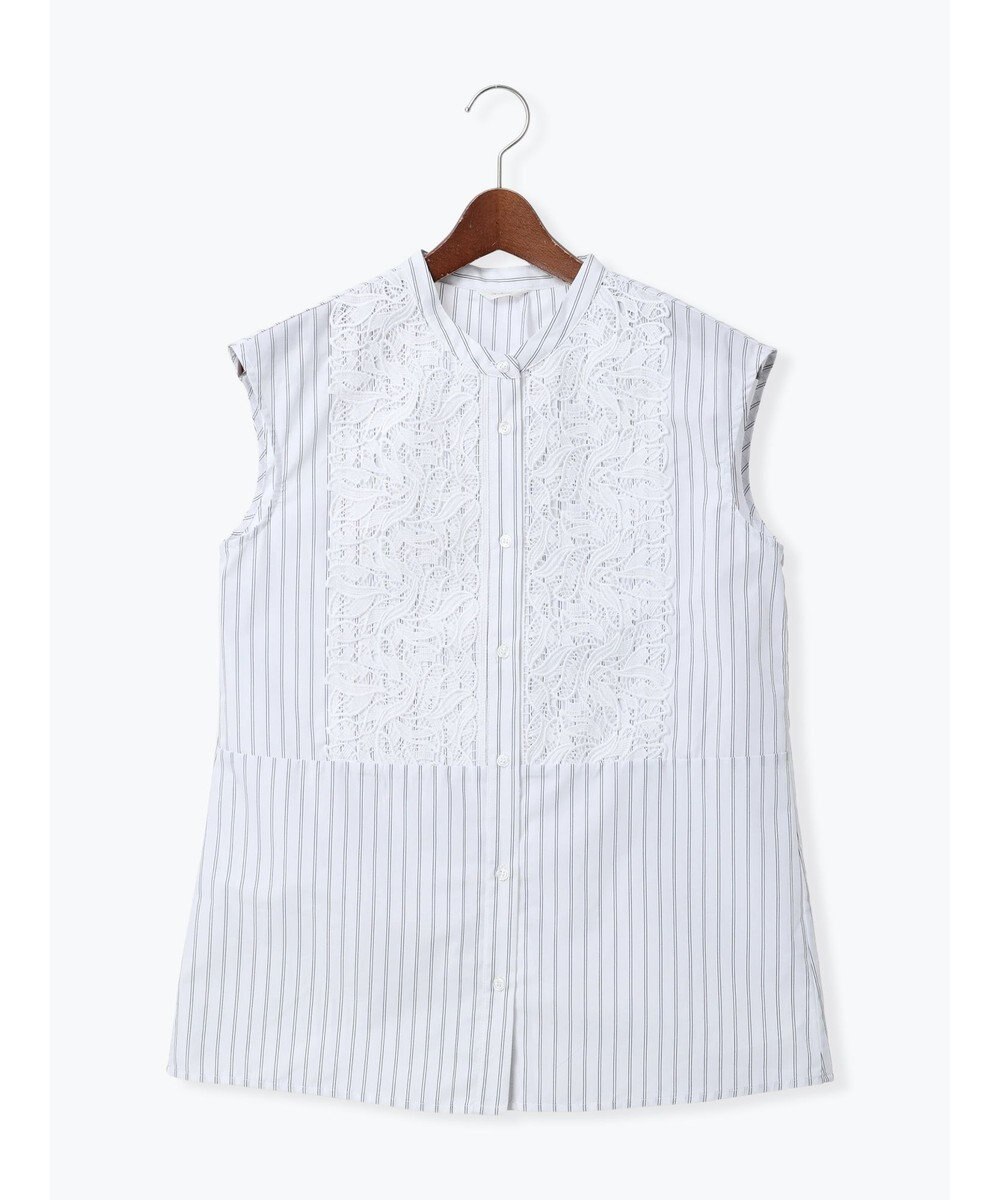 Te chichi リーフレースノースリーブチュニックシャツ 