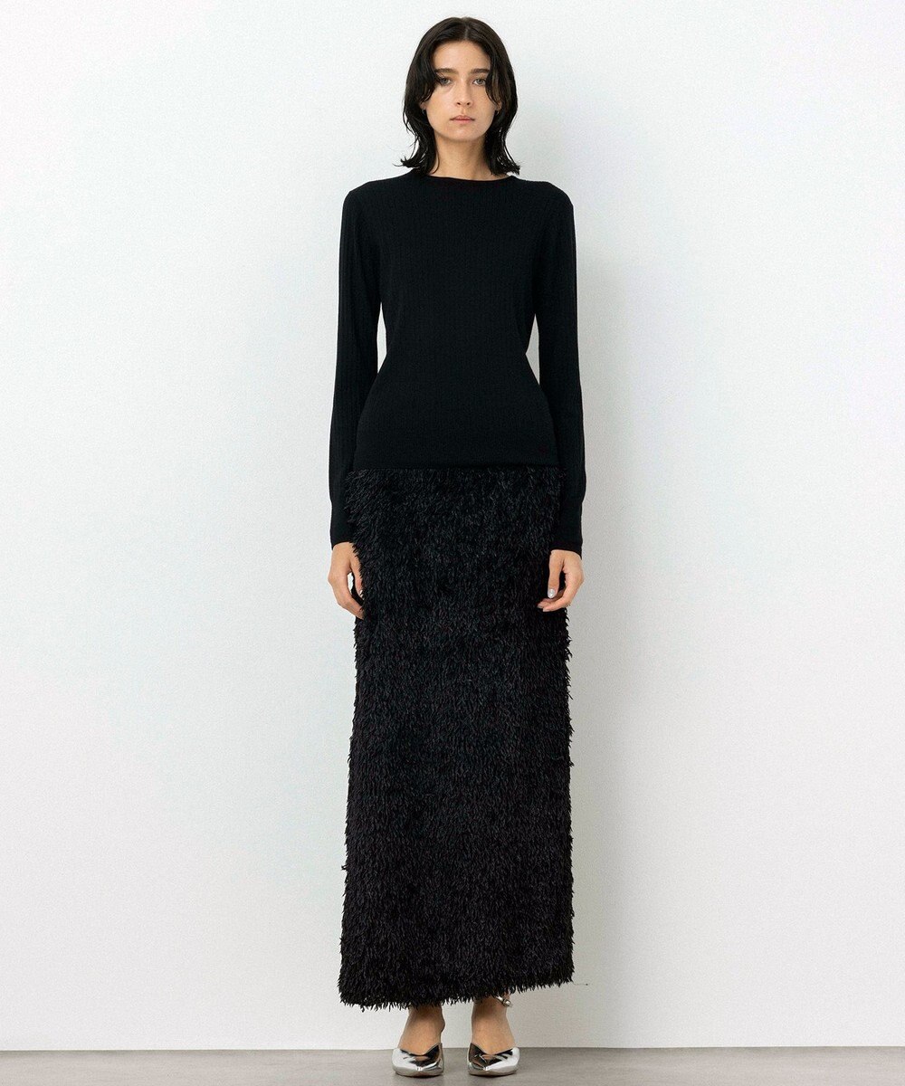 NAVE 【Nave・洗える】フェザーフリンジ スカート 