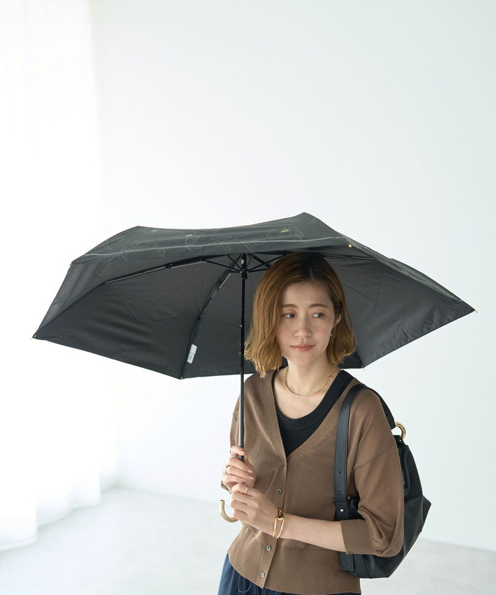 YECCA VECCA 【晴雨兼用】Wpc.遮光フラワードローイングミニ日傘 