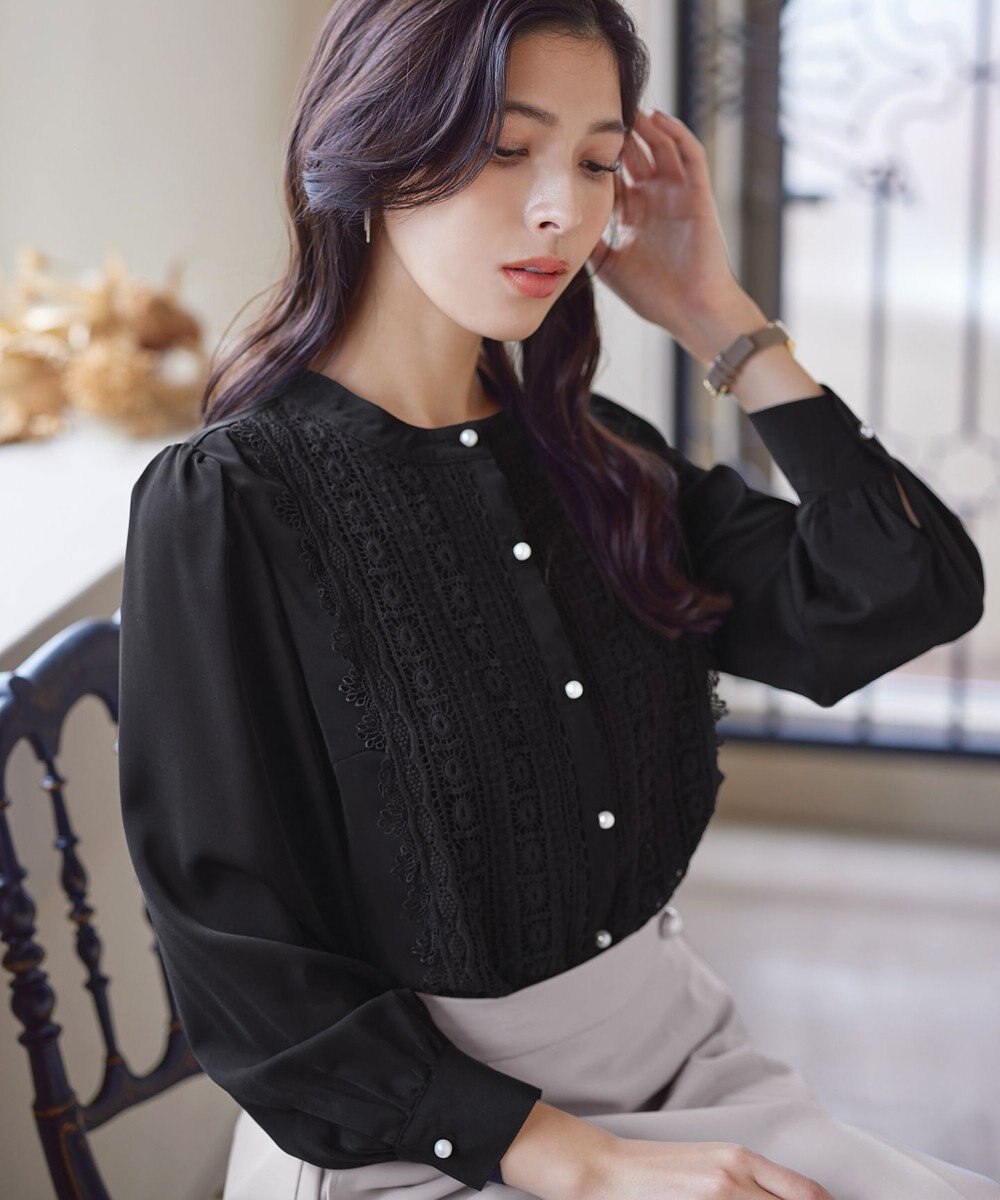 Tiaclasse 【新色追加・洗える】レースブラウス 