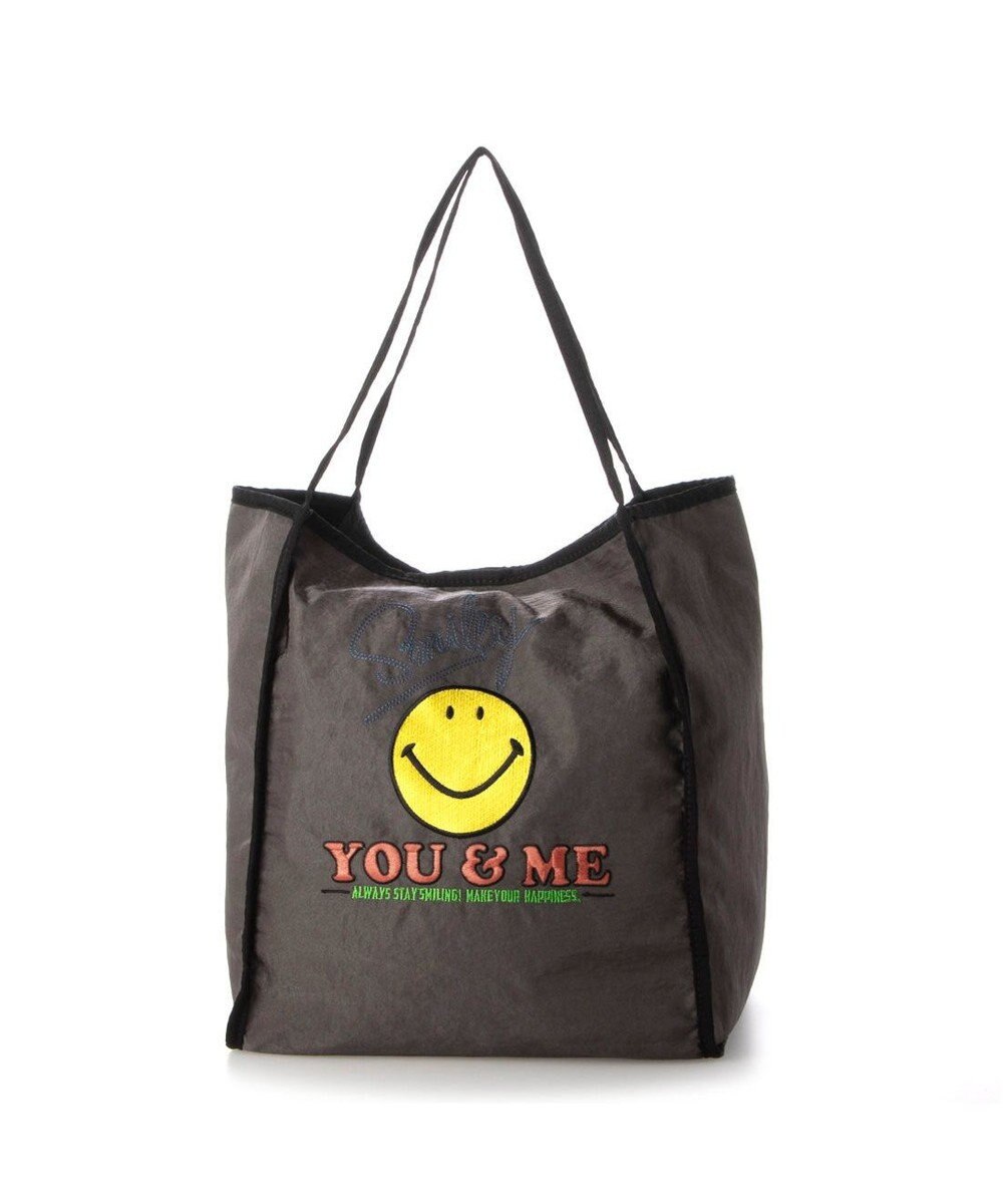 UNBILLION カシュカシュ cachecache / スマイル柄刺繍トートバッグ 
