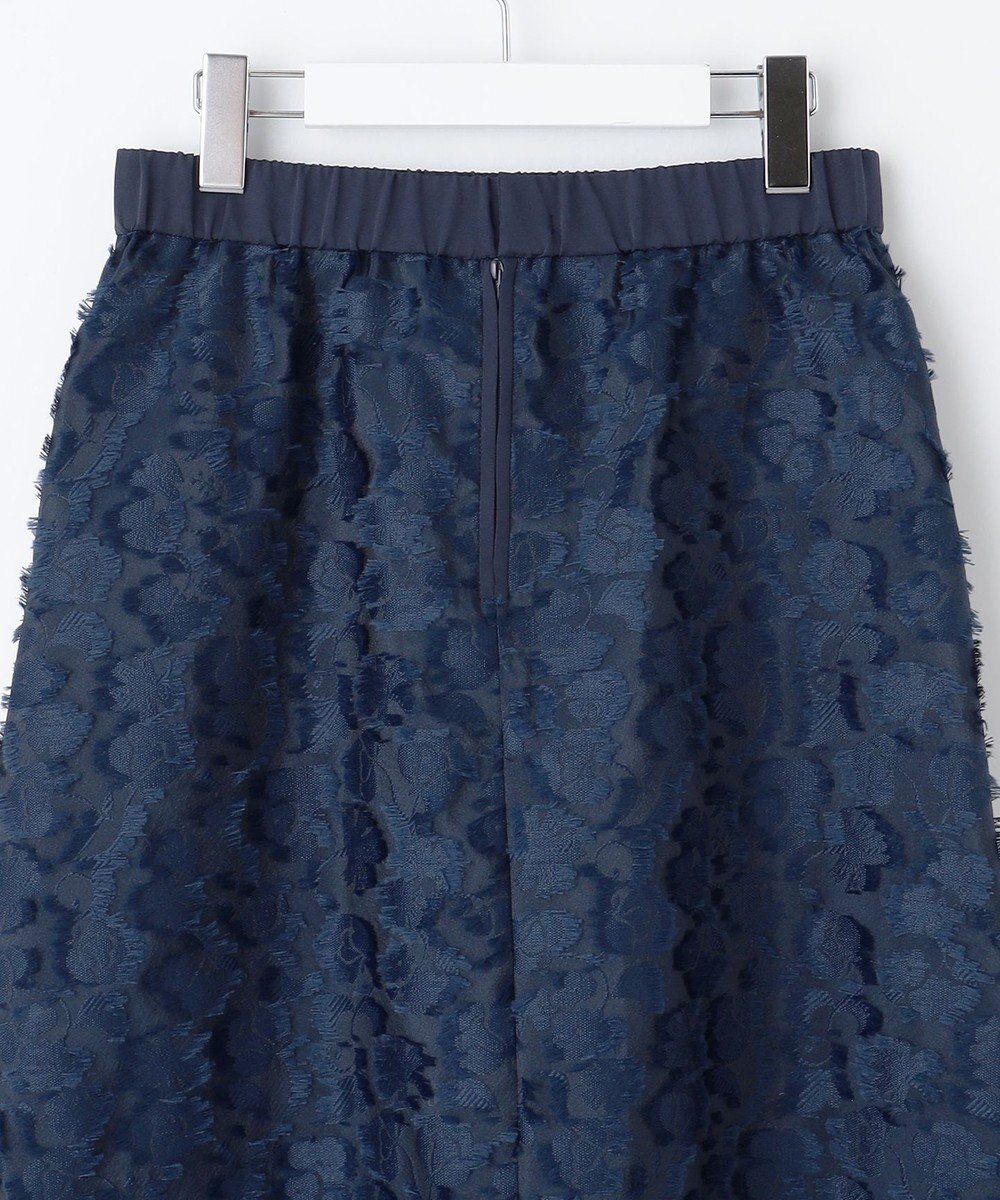 自由区 【洗える】フラワーカットジャガード スカート 
