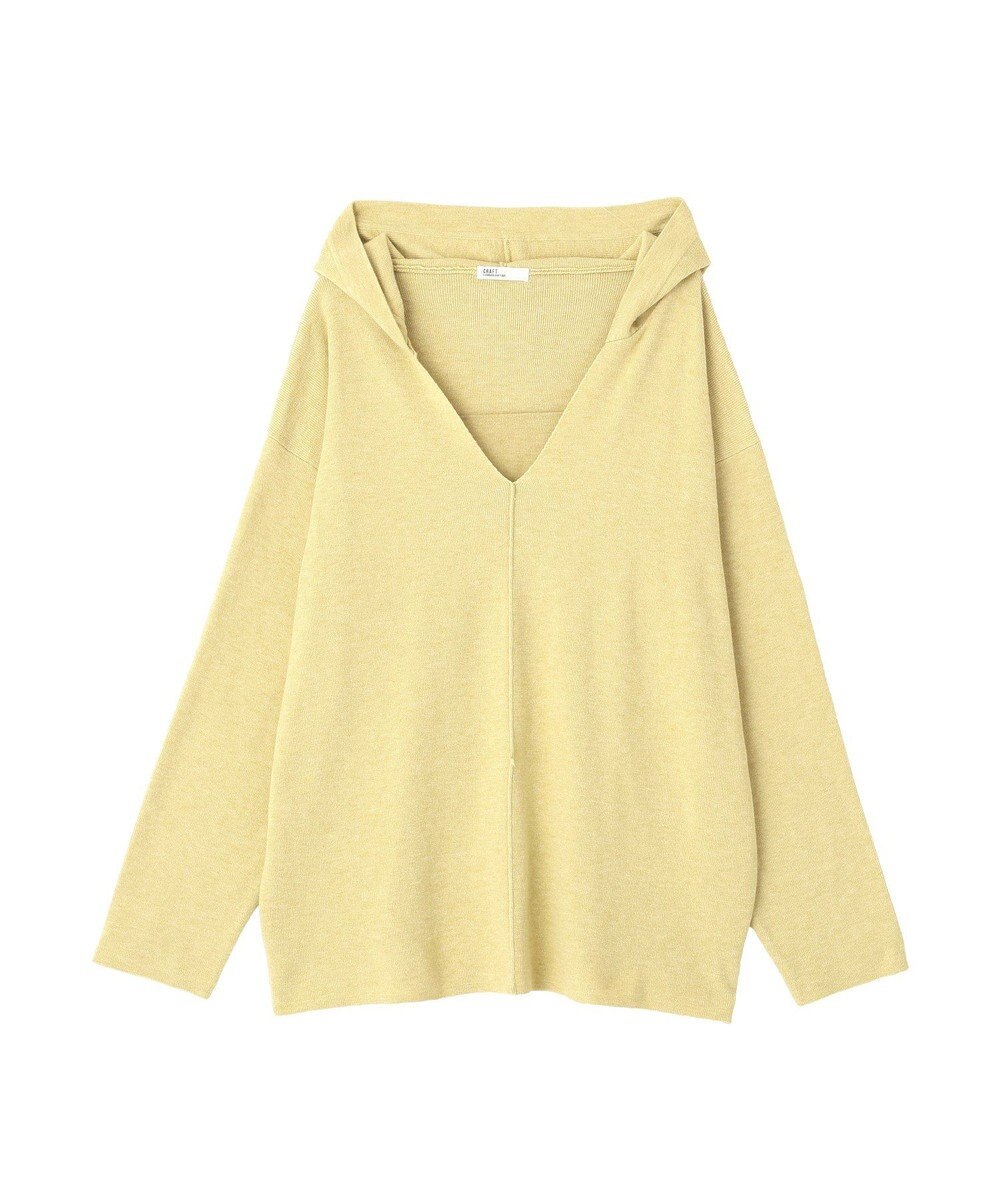 CRAFT STANDARD BOUTIQUE Vネックフードカシュクールニットプルオーバー 