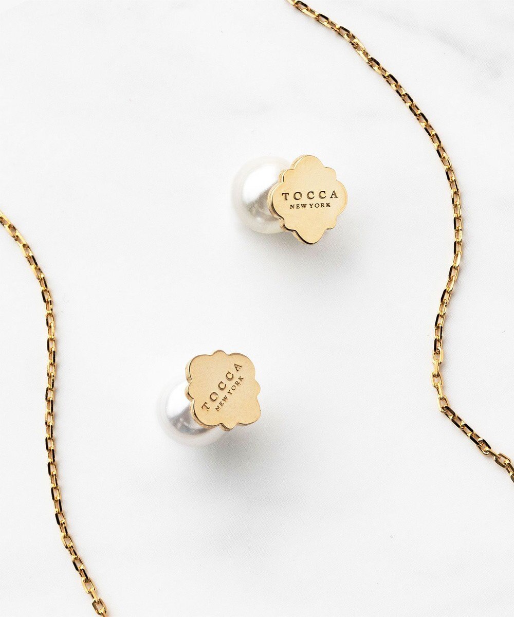 TOCCA LOGO CLOVER STUD PIERCED EARRINGS ピアス 