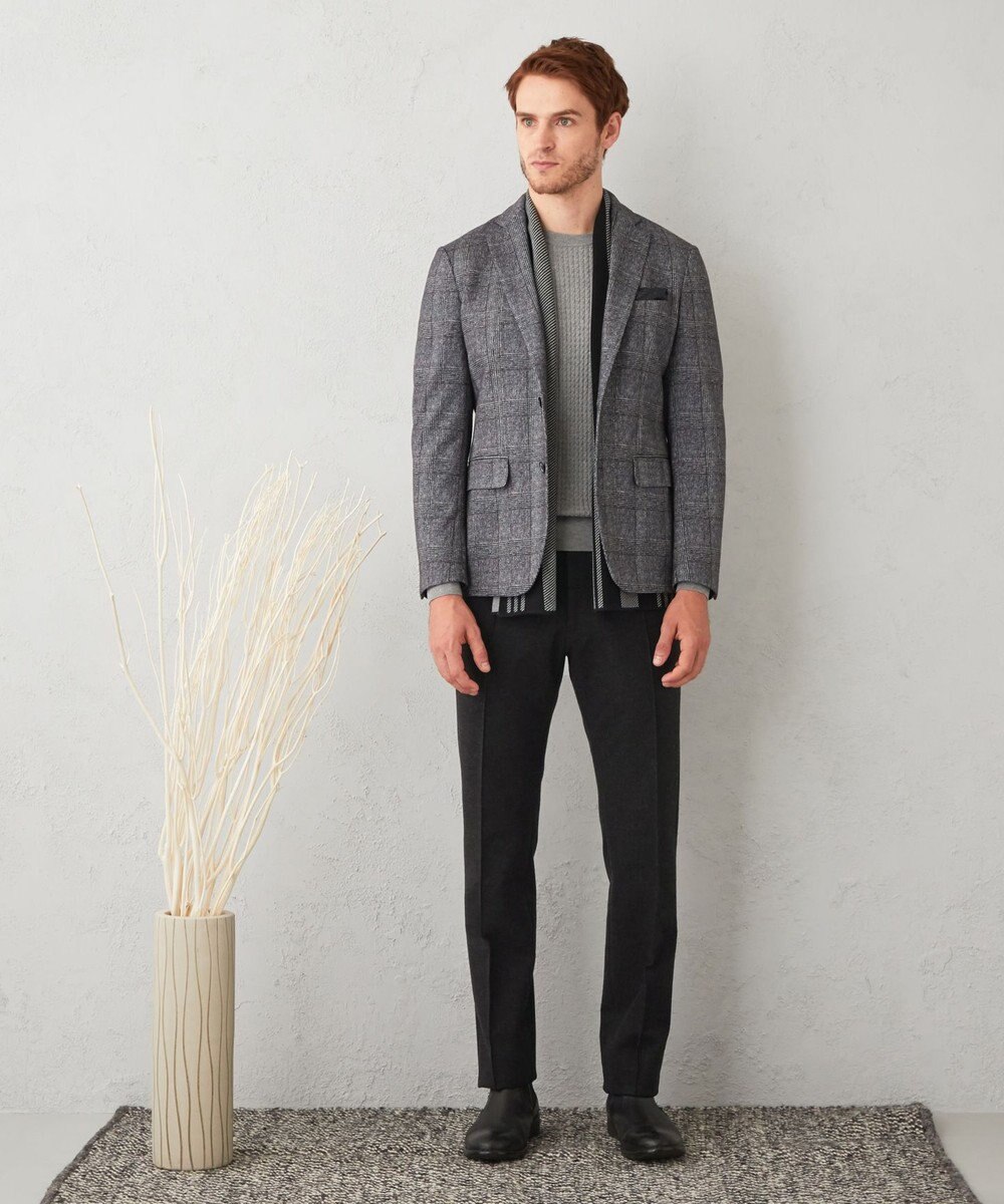 JOSEPH ABBOUD 【キングサイズ・ストレッチ】フランネルジャージ ジャケット 