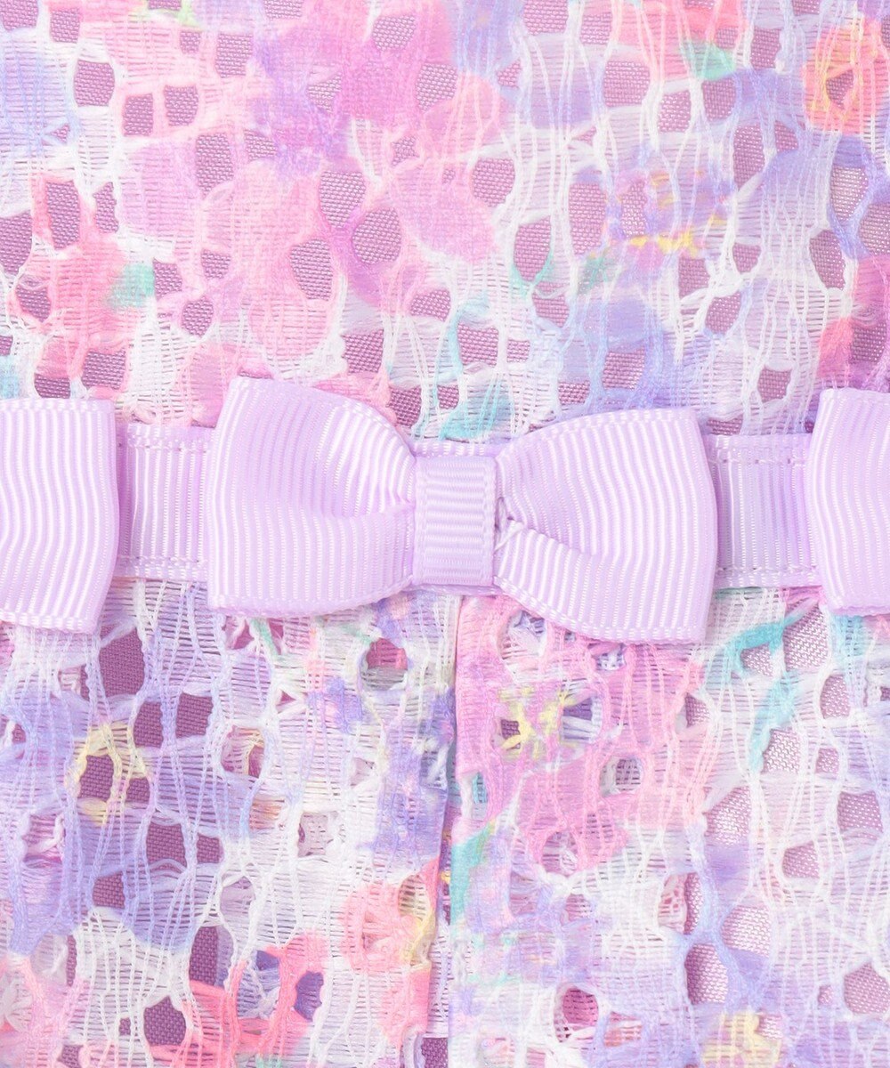 ANY KIDS フラワープリントレースワンピース 