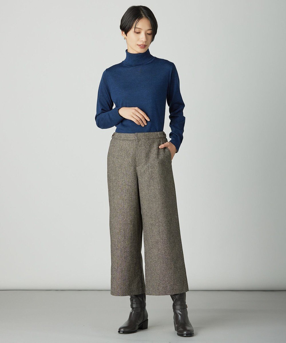 J.PRESS LADIES S ラメツイード クロップド パンツ 