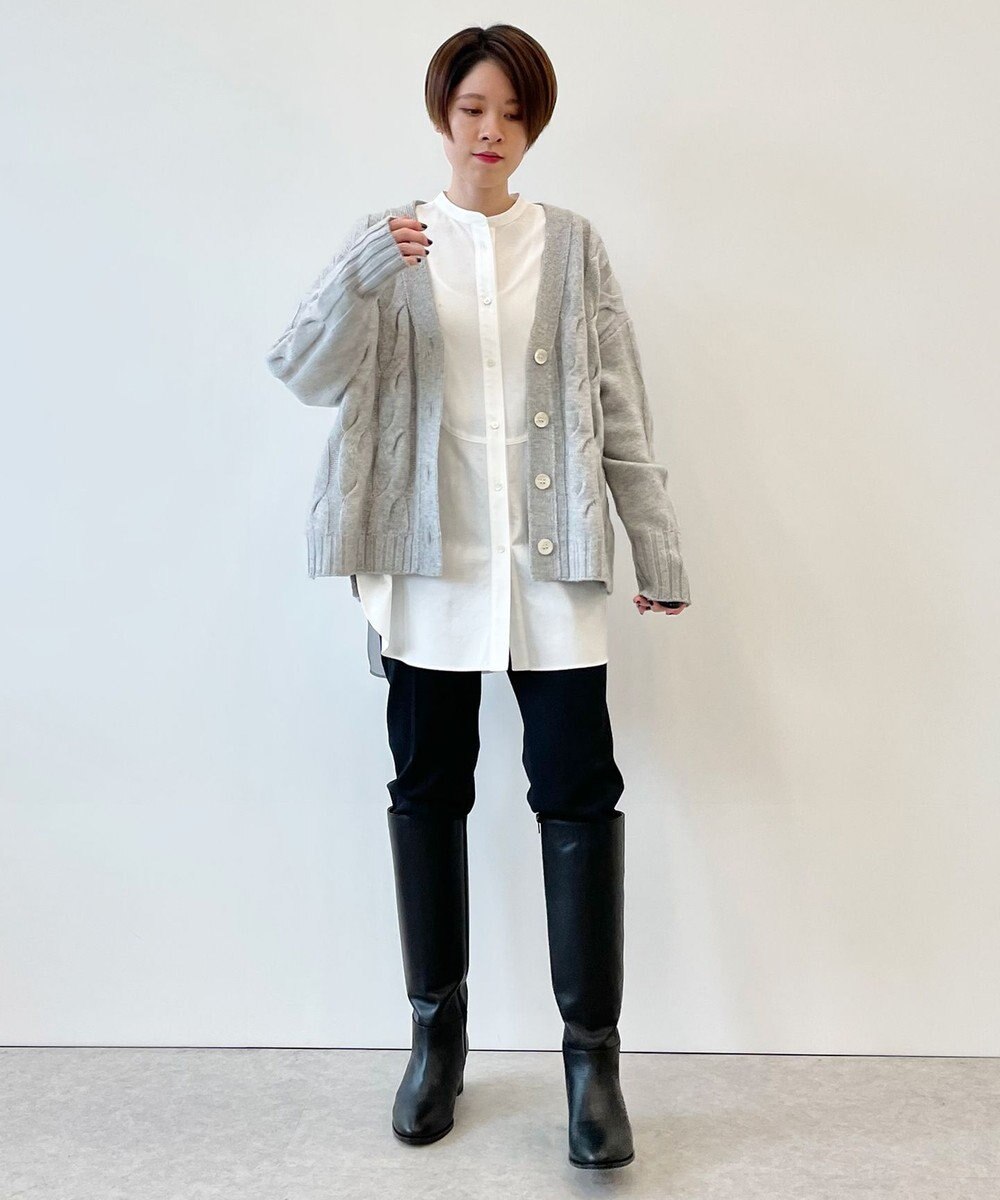 自由区 【洗える】ウールカシミヤブレンド ニットカーディガン 