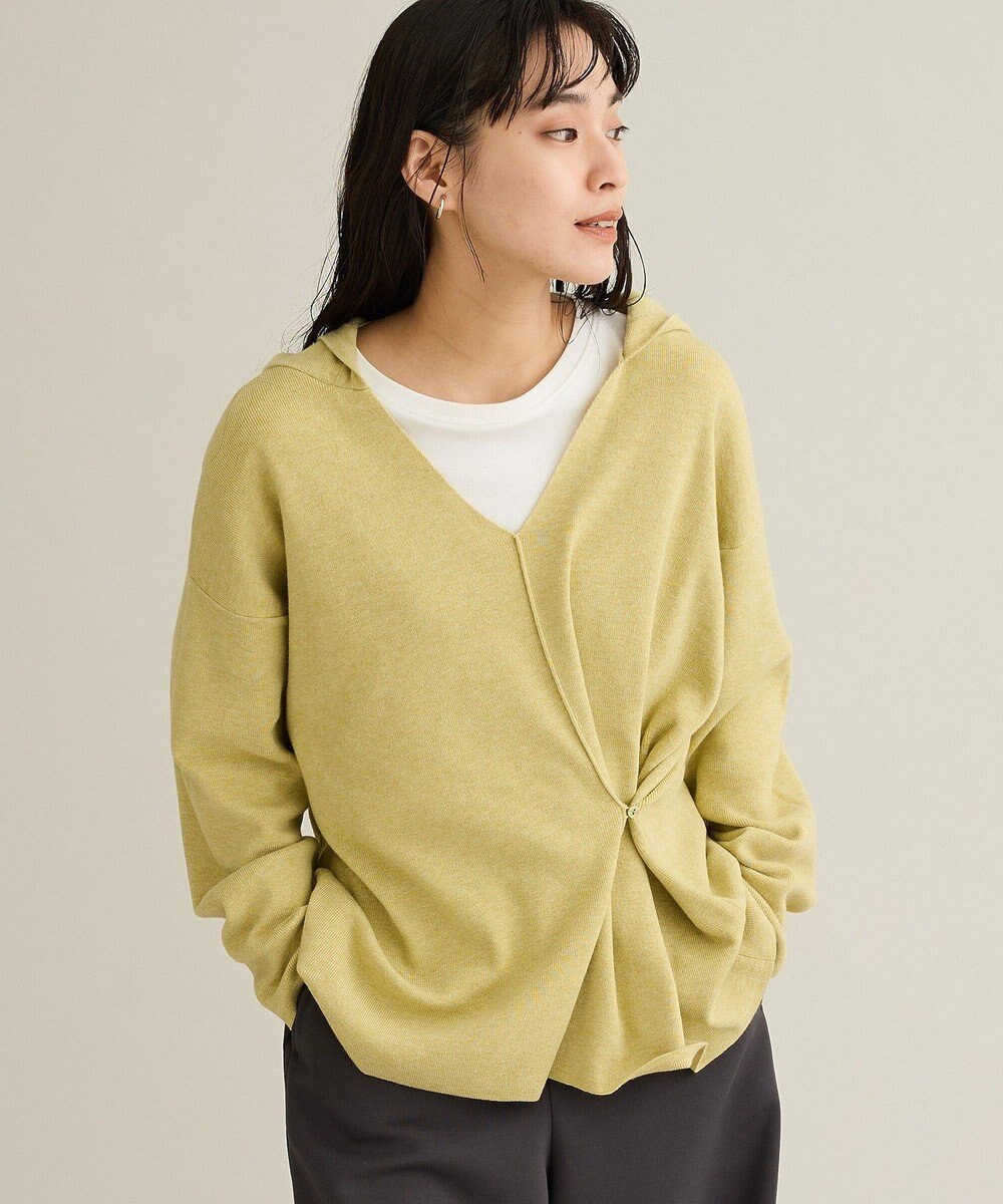 CRAFT STANDARD BOUTIQUE Vネックフードカシュクールニットプルオーバー 