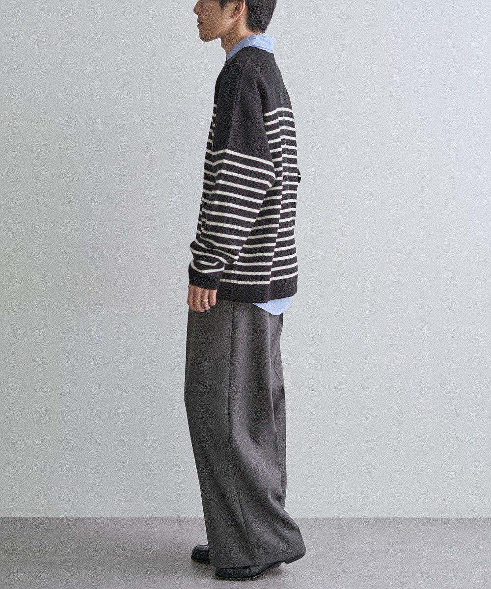 CRAFT STANDARD BOUTIQUE パネルボーダーニットプルオーバー 