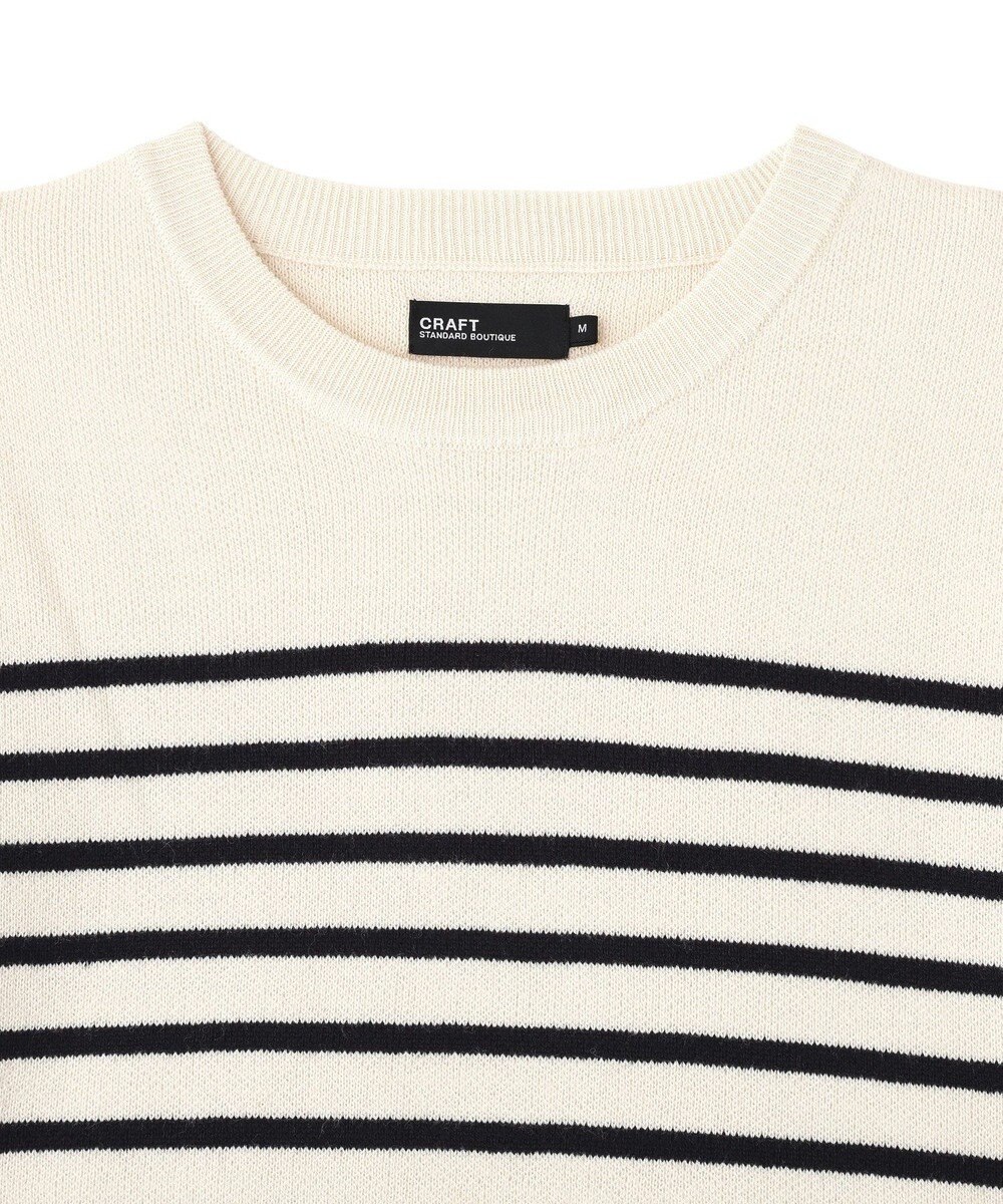 CRAFT STANDARD BOUTIQUE パネルボーダーニットプルオーバー 
