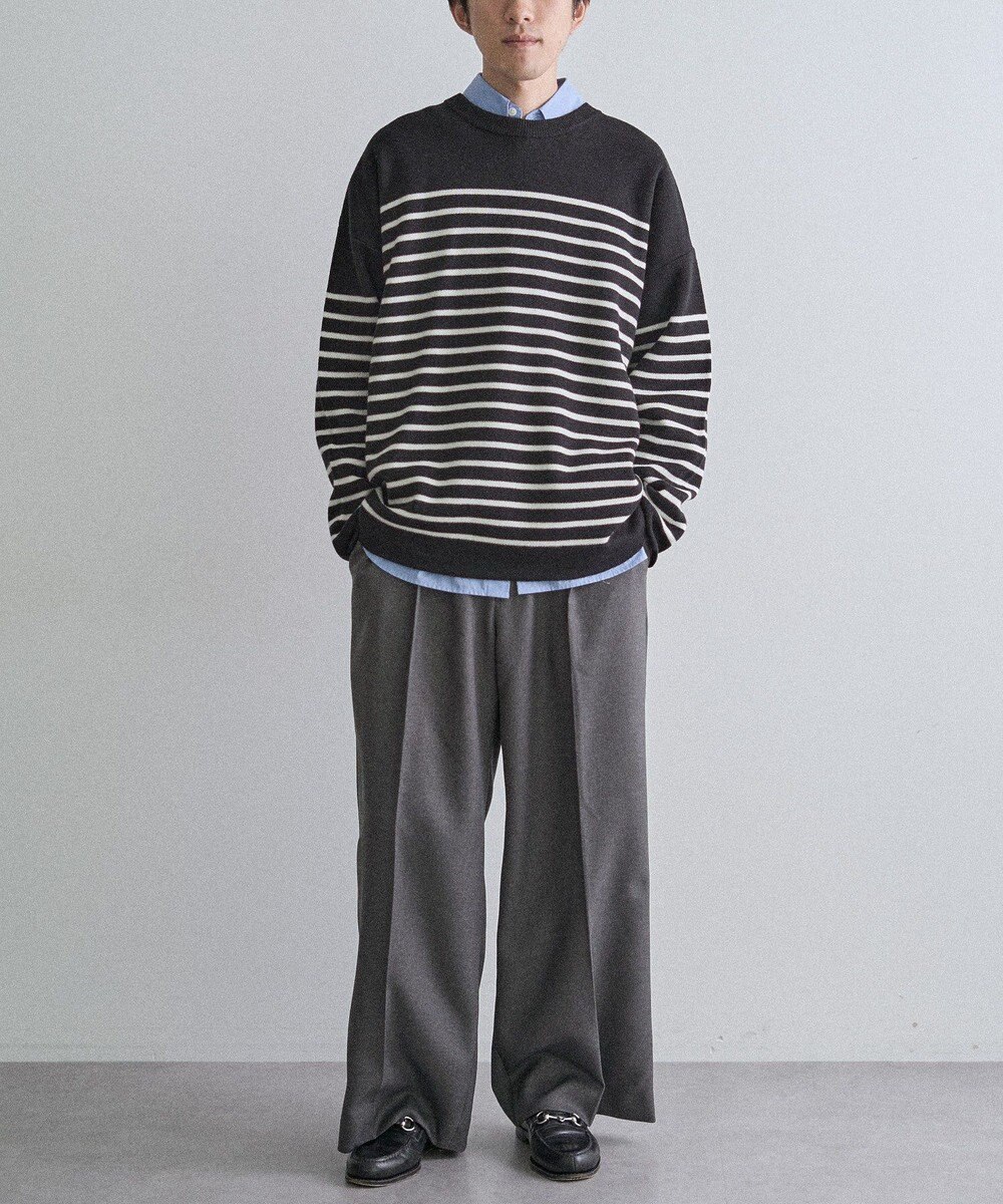 CRAFT STANDARD BOUTIQUE パネルボーダーニットプルオーバー 