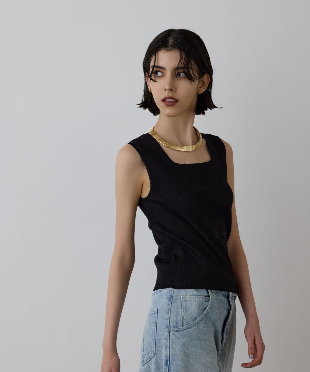 GRACE CONTINENTAL ブライトニットノースリーブ 