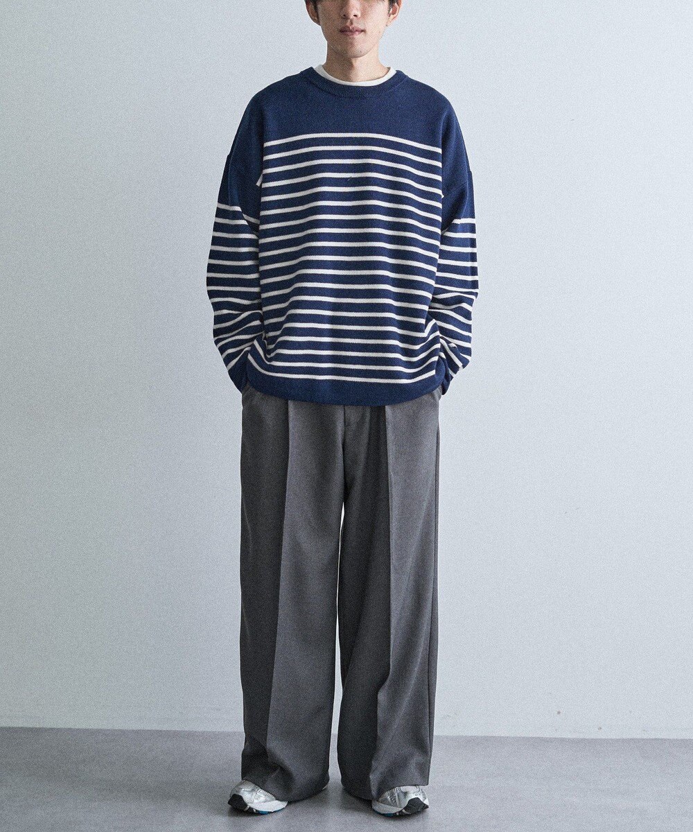 CRAFT STANDARD BOUTIQUE パネルボーダーニットプルオーバー 