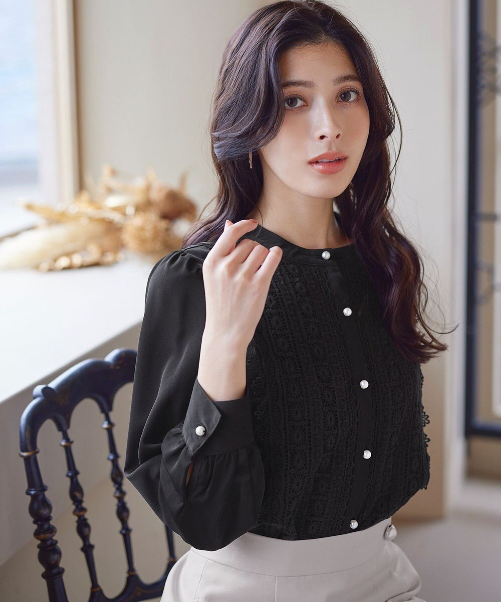 Tiaclasse 【新色追加・洗える】レースブラウス 