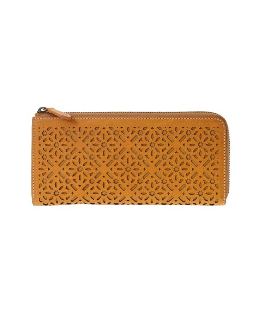 genten ダイヤカットワーク　Lファスナー長財布 