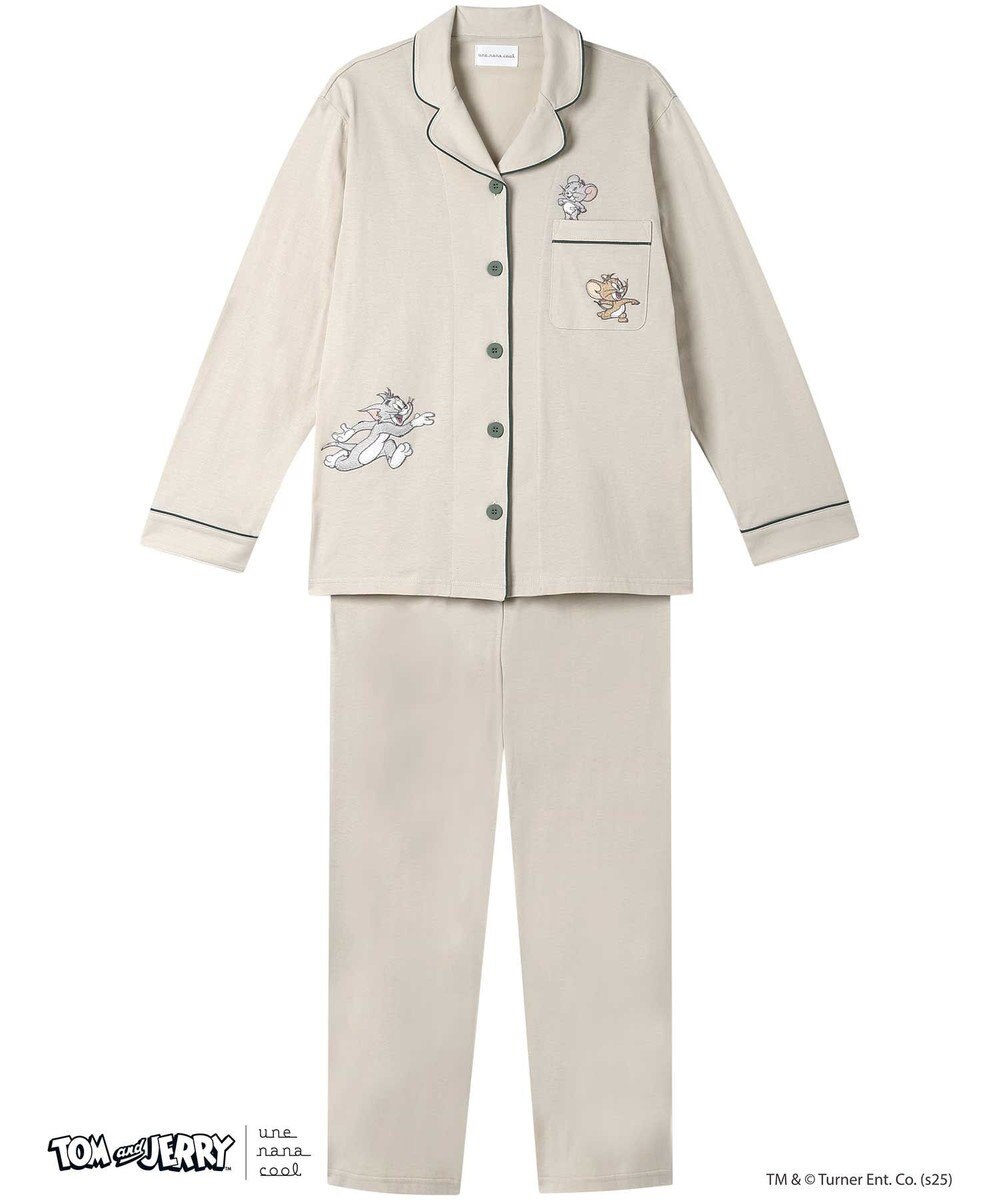 une nana cool トムとジェリー × une nana cool 【綿100％】開襟パジャマ 