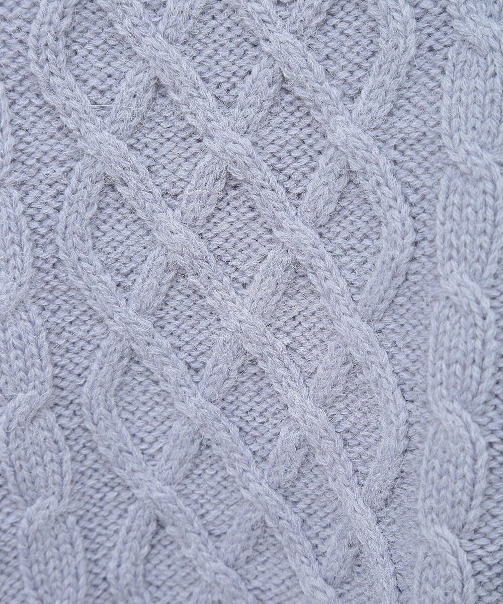 earth music&ecology パール＆ケーブルニットプルオーバー 