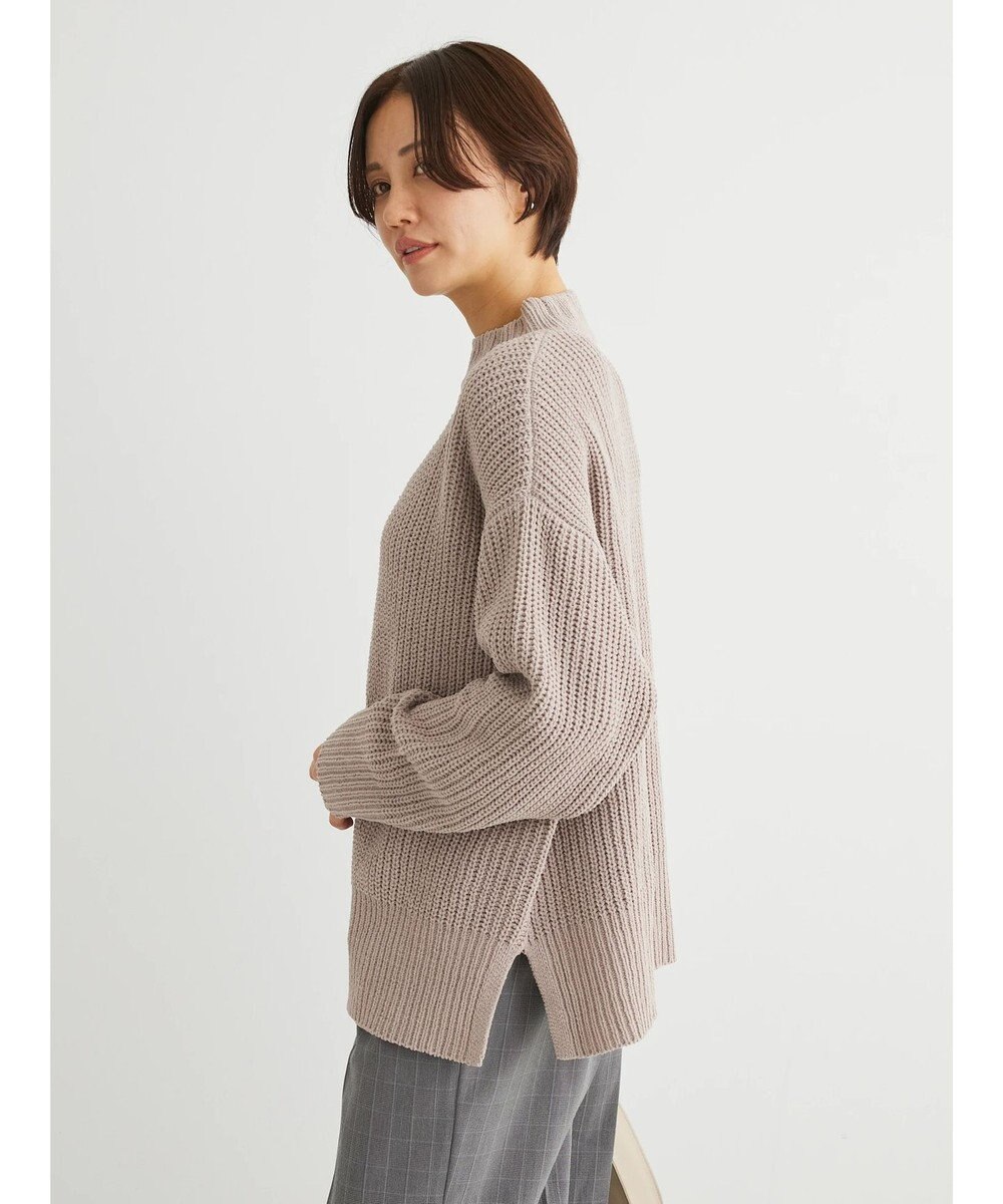 Green Parks ｍｏｋｏモール畦編みモックネックプルオーバー 
