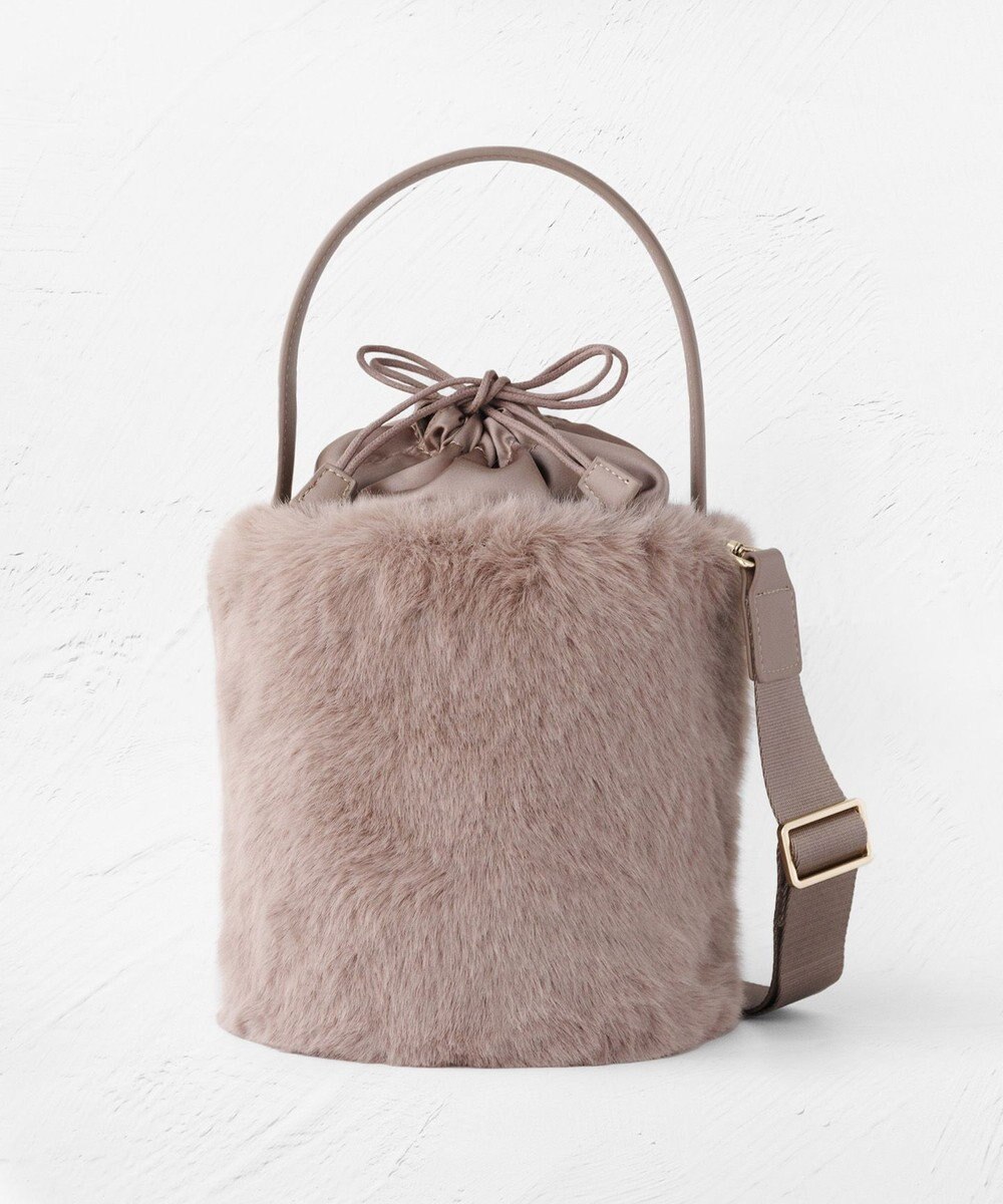 TOCCA 【ショルダー取り外し可能】MILKY TEA FURBAG ファーバッグ 