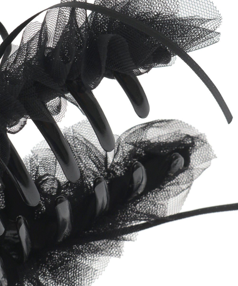 Maison de FLEUR チュールタイニーリボンバンスクリップ 