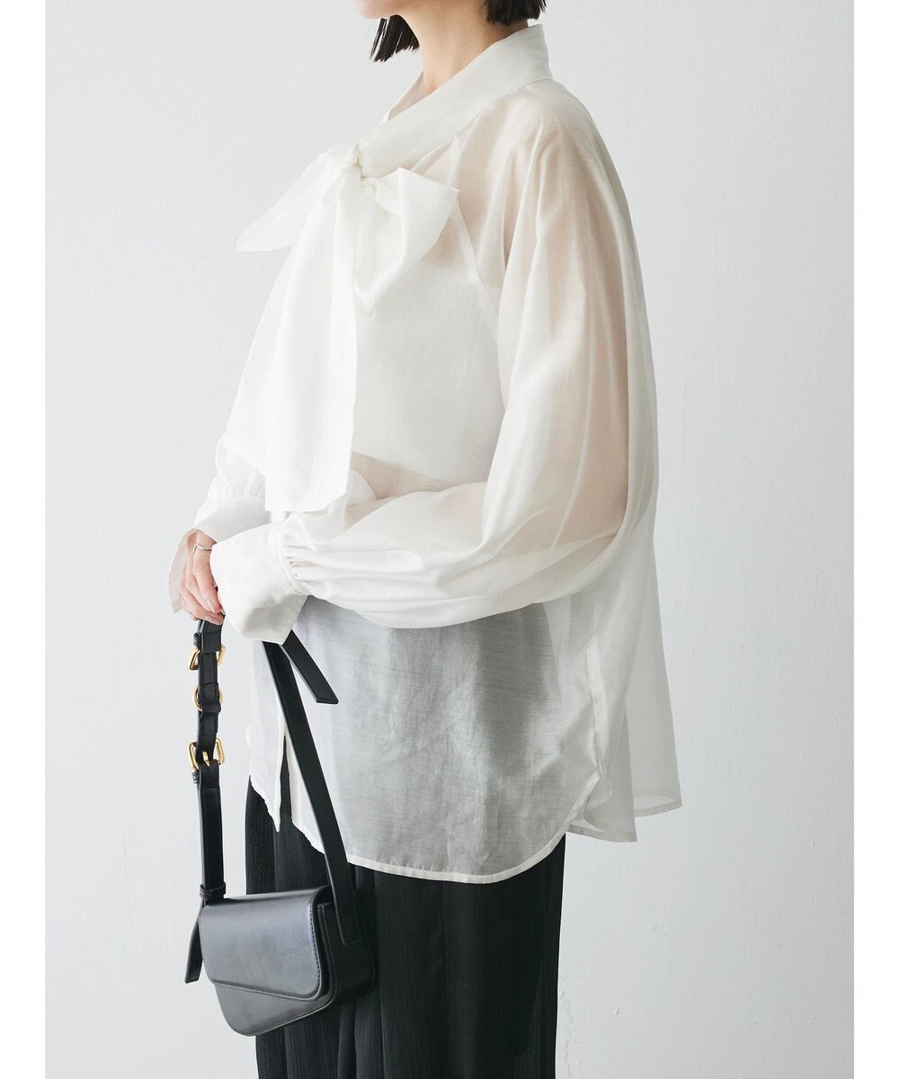 Green Parks AnriettMusee シアーボウタイブラウス 