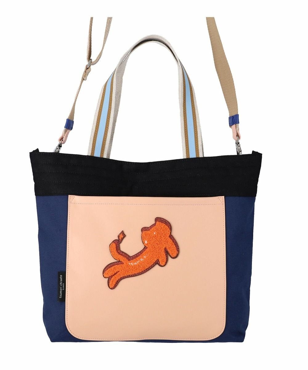 tsumori chisato CARRY キラミックスコンビ トートバッグ 2wayショルダー A4収納 ネコ 