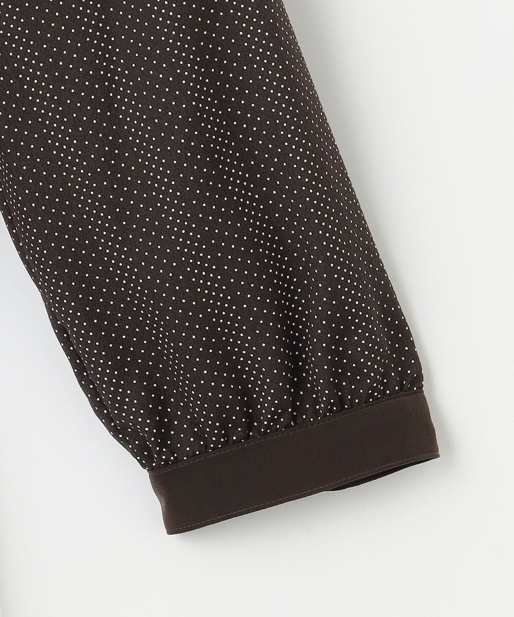 J.PRESS LADIES L 【洗える】ドットデシンプリント ピンタック ワンピース 