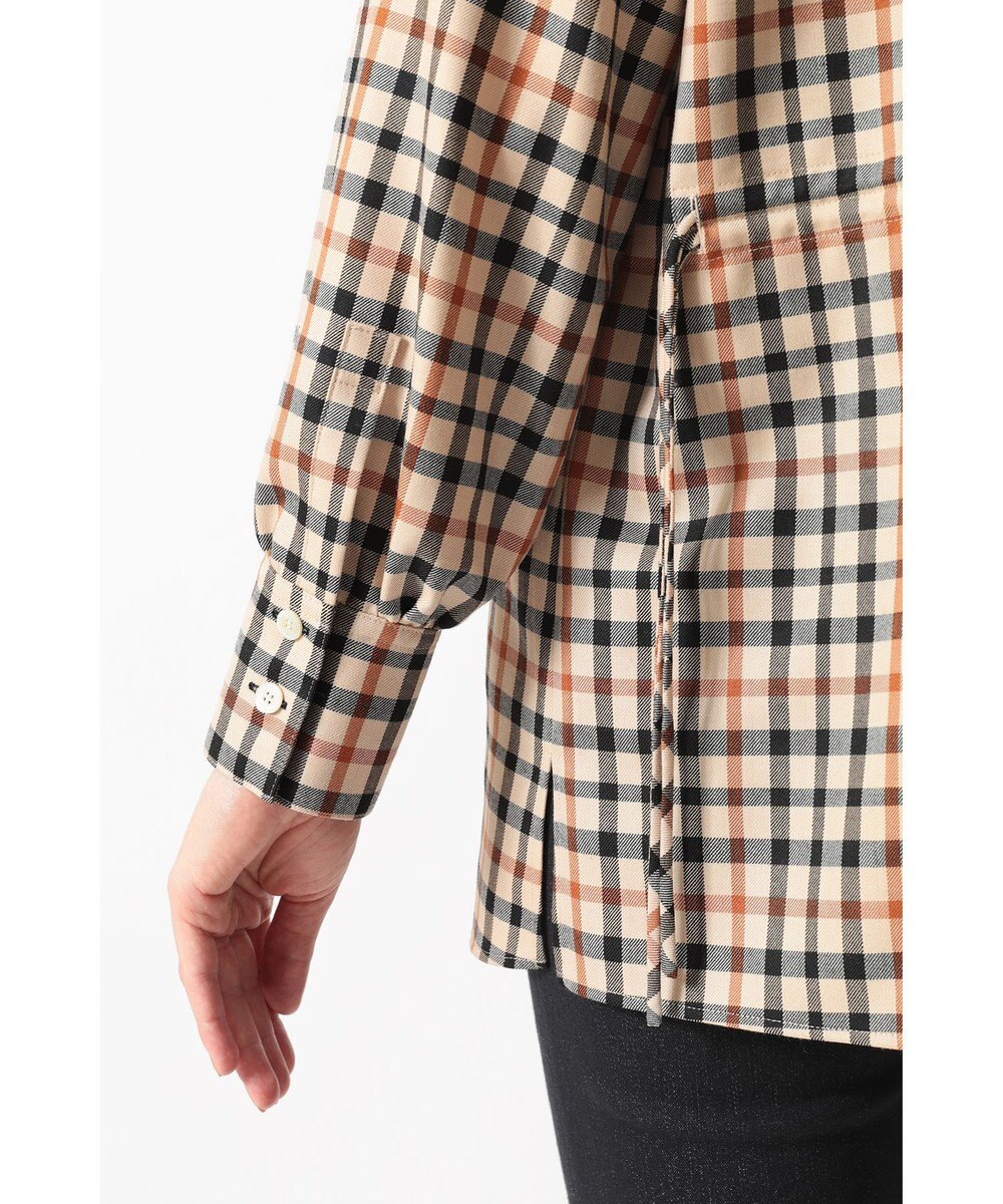 DAKS チェック ドローストリングオーバーシャツ 