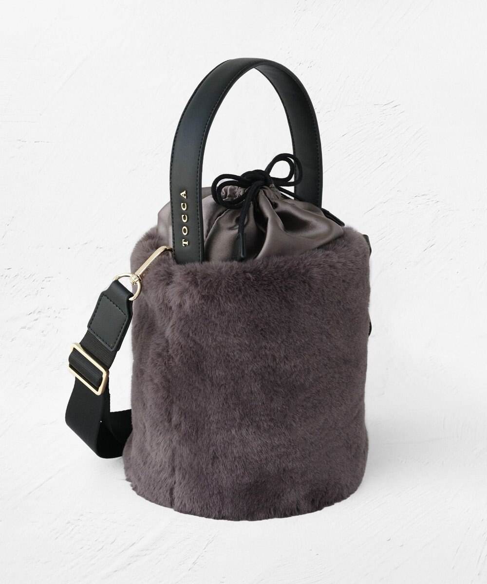 TOCCA 【ショルダー取り外し可能】MILKY TEA FURBAG ファーバッグ 