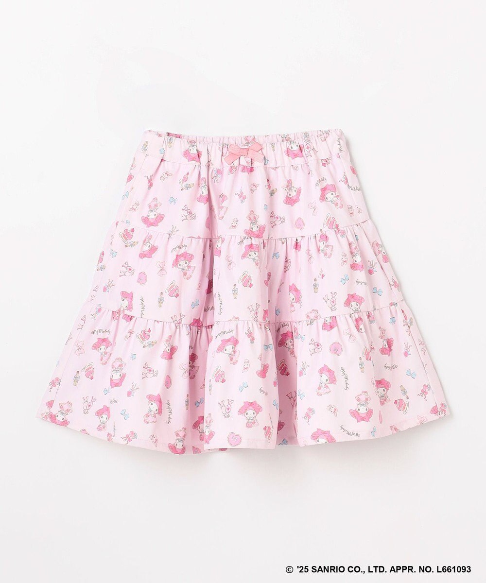 ANY KIDS 【マイメロディ＆クロミ×ANY KIDS】総柄 ティアードスカート 