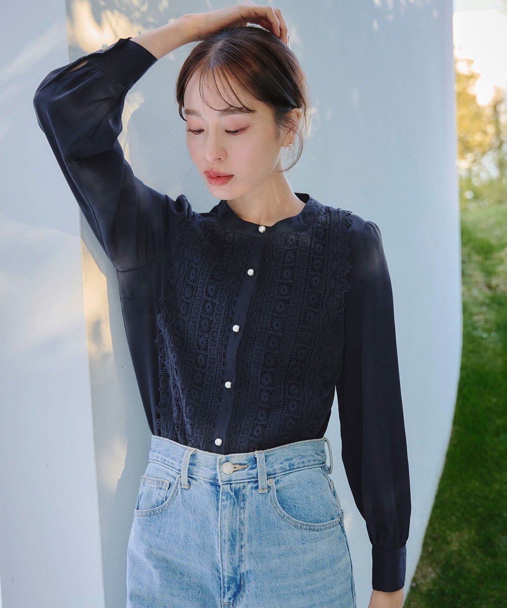 Tiaclasse 【新色追加・洗える】レースブラウス 