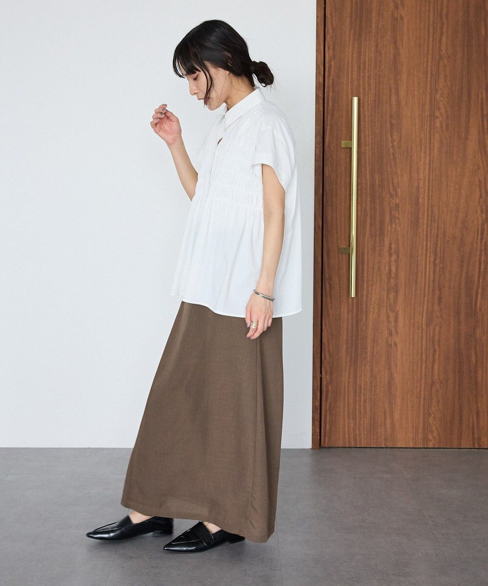 CRAFT STANDARD BOUTIQUE シャーリングショートスリーブブラウス 