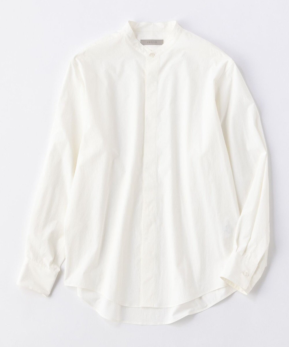 UNFILO MENS コンフォート バンドカラーシャツ  [24年秋冬商品] 