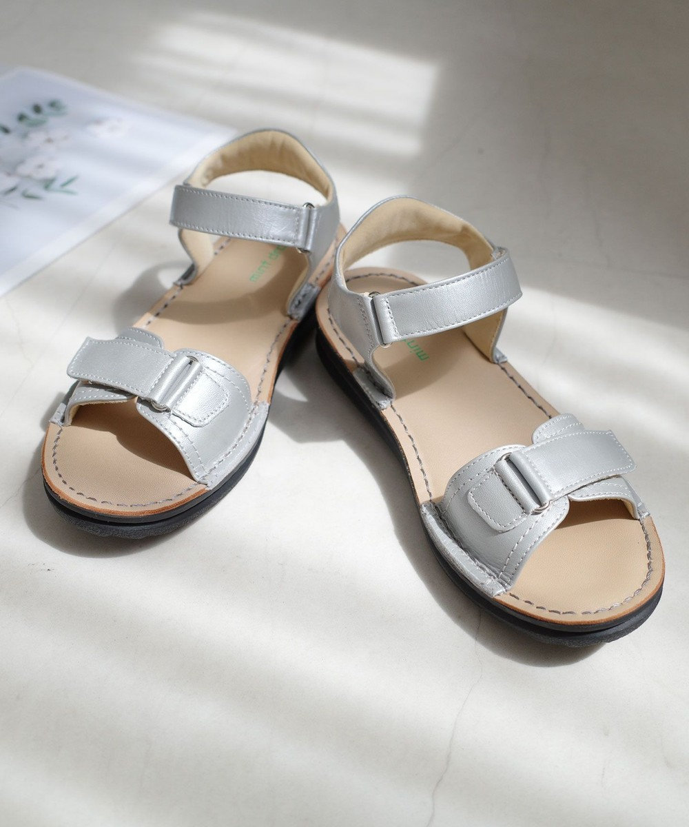 Pointer 本革 甲幅調整 超軽量マジックテープ付きサンダル 