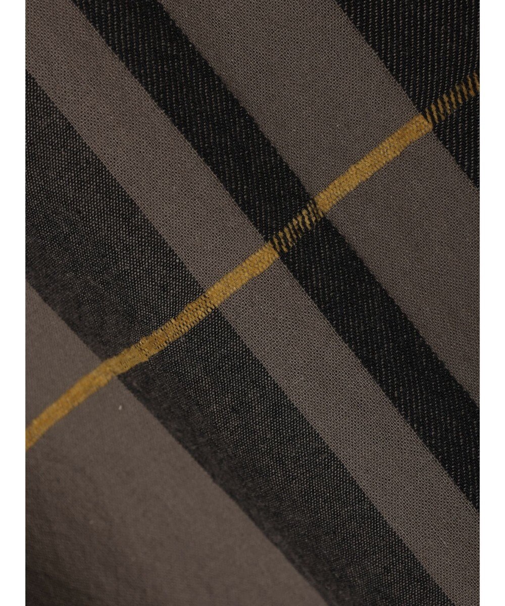 CRAFT STANDARD BOUTIQUE 先染めチェック（大）バンドカラー袖ＲＩＢ　ＯＰ 