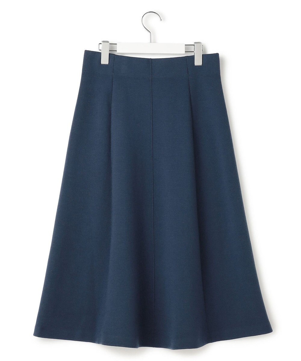 ICB 【洗える】 シルキーウールダブルフェイス ニットフレアスカート 