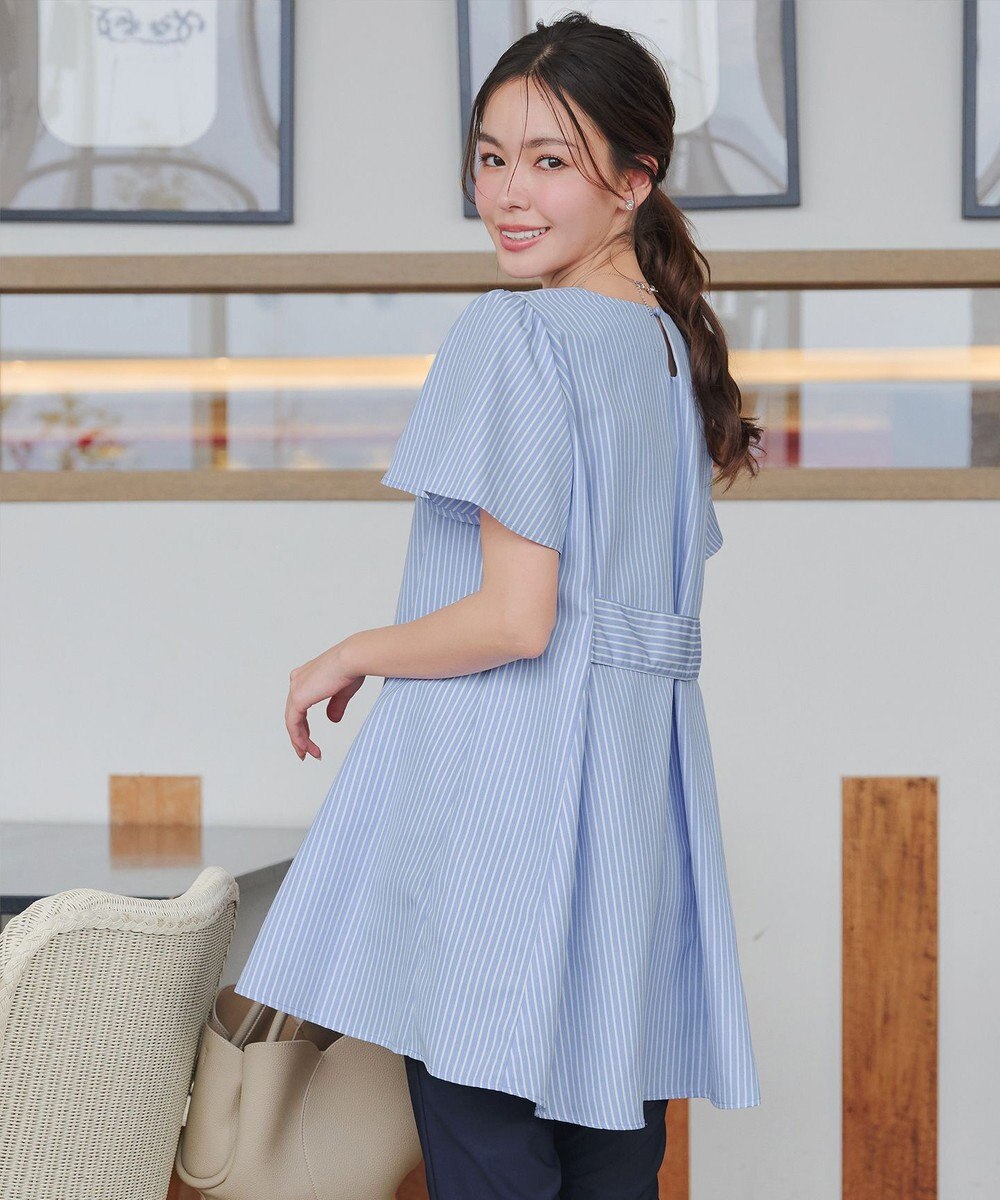 Tiaclasse L 【おのののかさん着用】半袖＆七分袖選べる袖丈バックフレアチュニック 