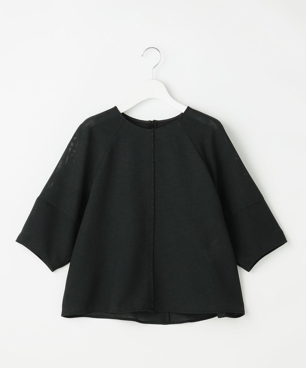 自由区 L 【人気素材・NEWデザイン】ラスティックメッシュラグランスリーブ ブラウス 