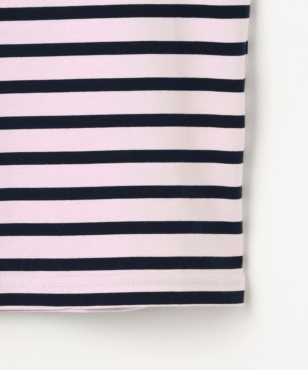 組曲 KIDS 【110-140㎝】フラワー刺繍ボーダー Tシャツ 