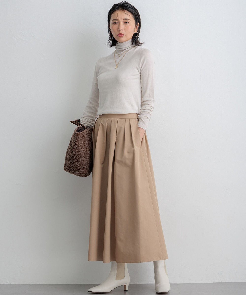 23区 【撥水加工/洗える】ハイマルチタフタ タックスカート 