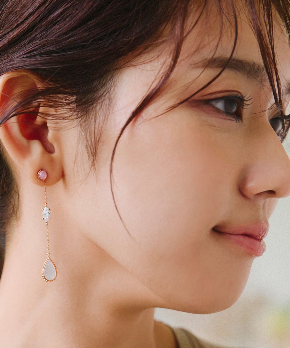 Tiaclasse 【金属アレルギー対応】　カラードロップロングピアス 