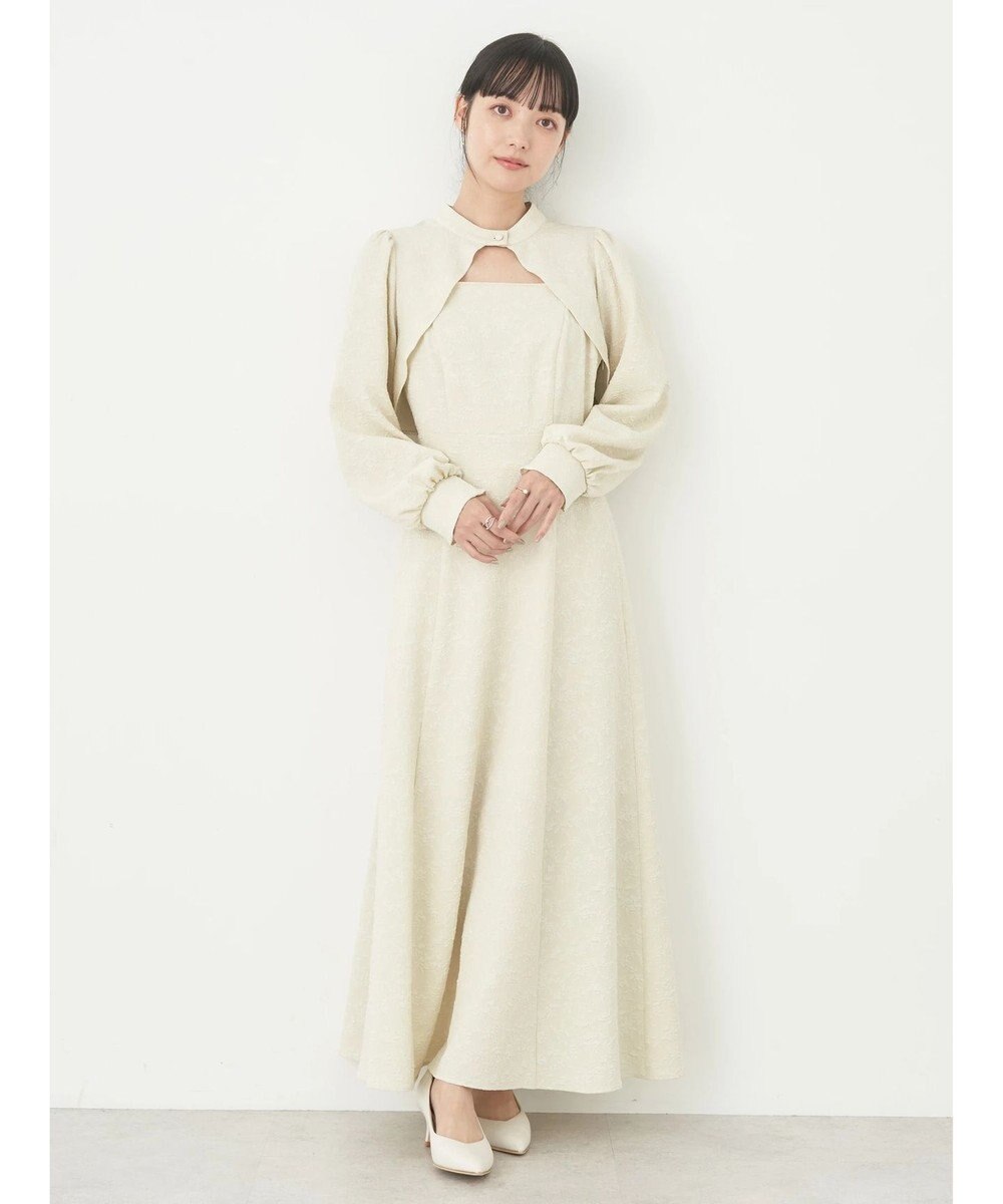 earth music&ecology ＳＥＴ２点ジャガードボレロ＋ワンピース 