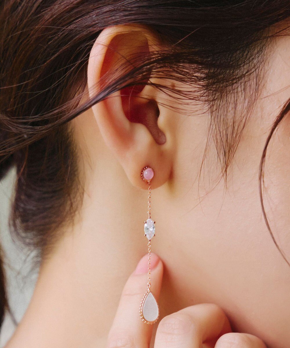 Tiaclasse 【金属アレルギー対応】　カラードロップロングピアス 