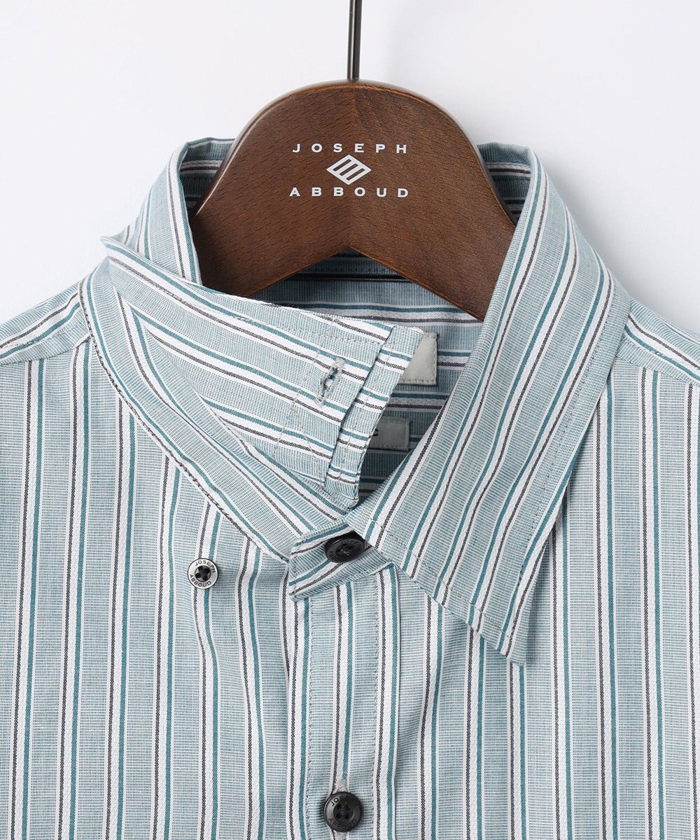 JOSEPH ABBOUD 【オーガニックコットン】JOE COTTON シャンブレーサテンストライプ シャツ 