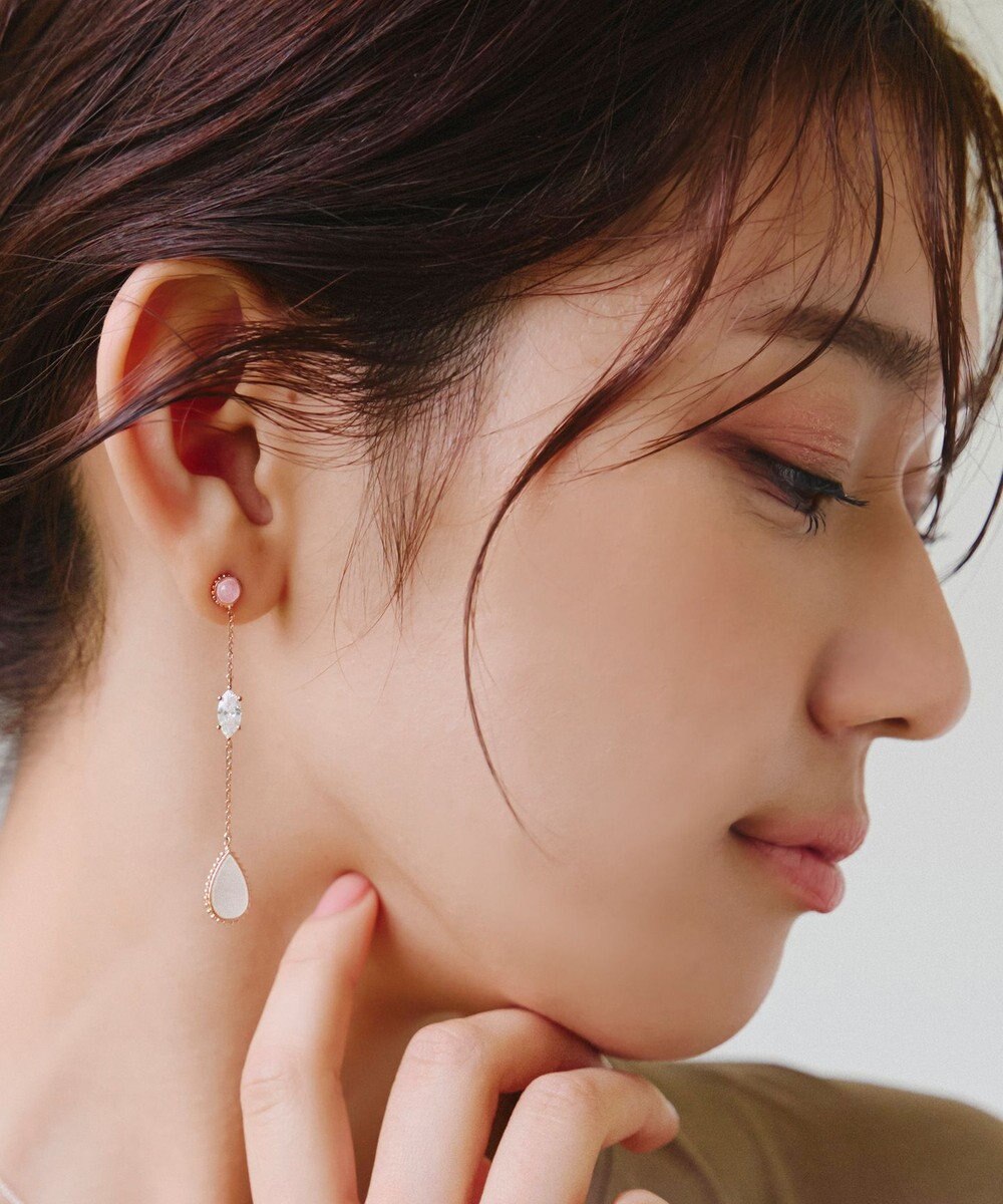 Tiaclasse 【金属アレルギー対応】　カラードロップロングピアス 