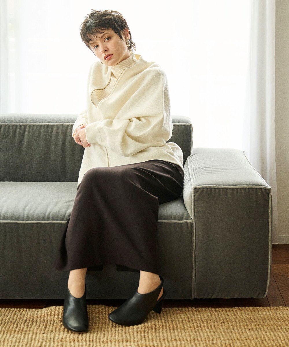 #Newans リラックスフィットドルマンニットブルゾン 