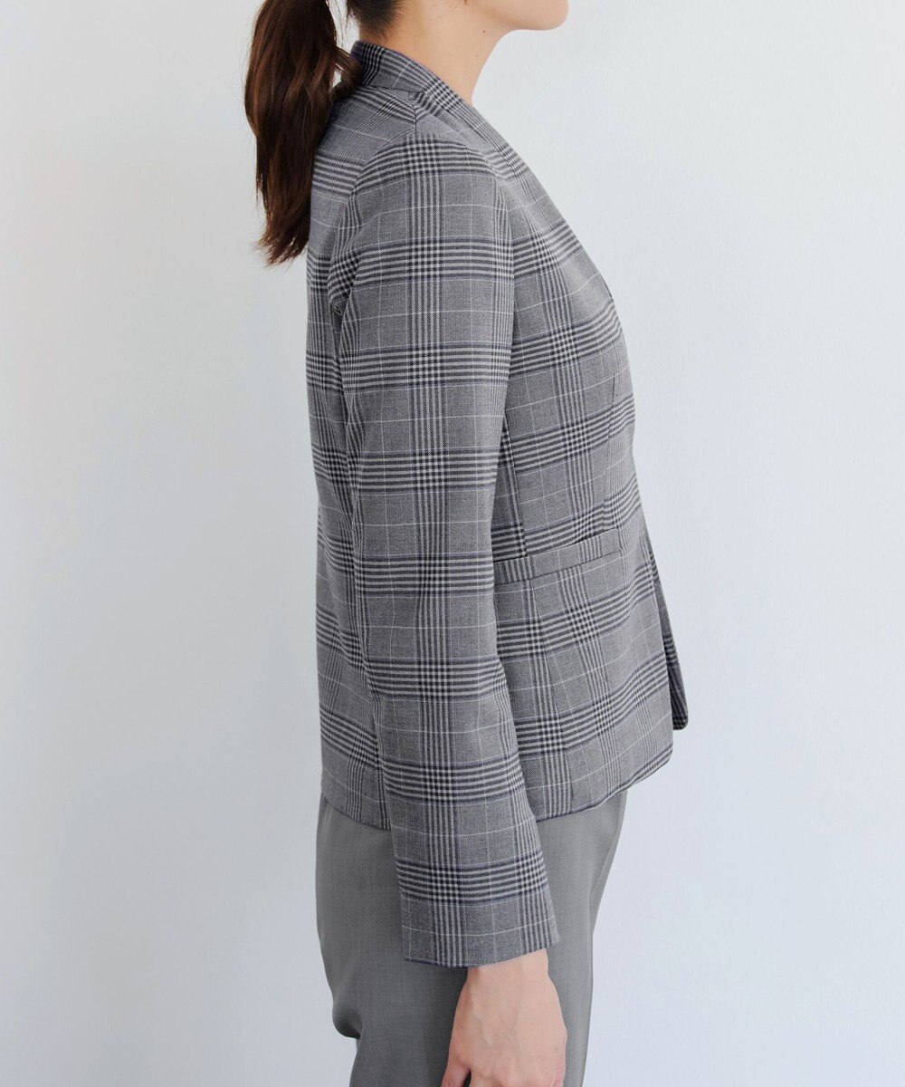 Tiaclasse 【洗える】カラーレスチェック柄ジャケット 