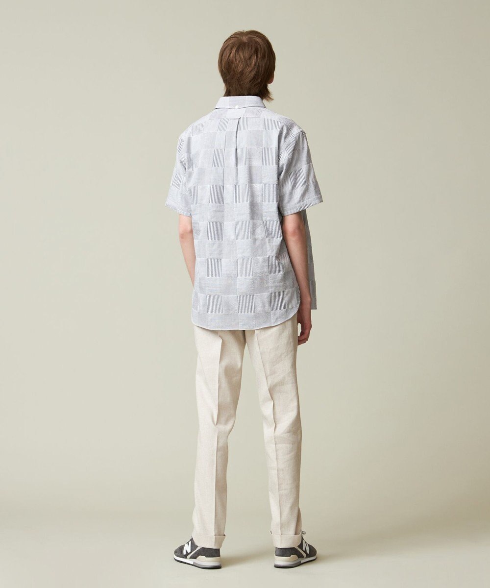 J.PRESS MEN 【クールマックス】サッカーパッチワーク シャツ 